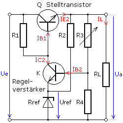 Konstantspannungsquelle mit Regelverstärker