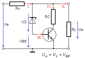 Konstantspannungsquelle mit Transistor